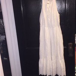 New Anthropologie  White Midi Dress by Maeve
